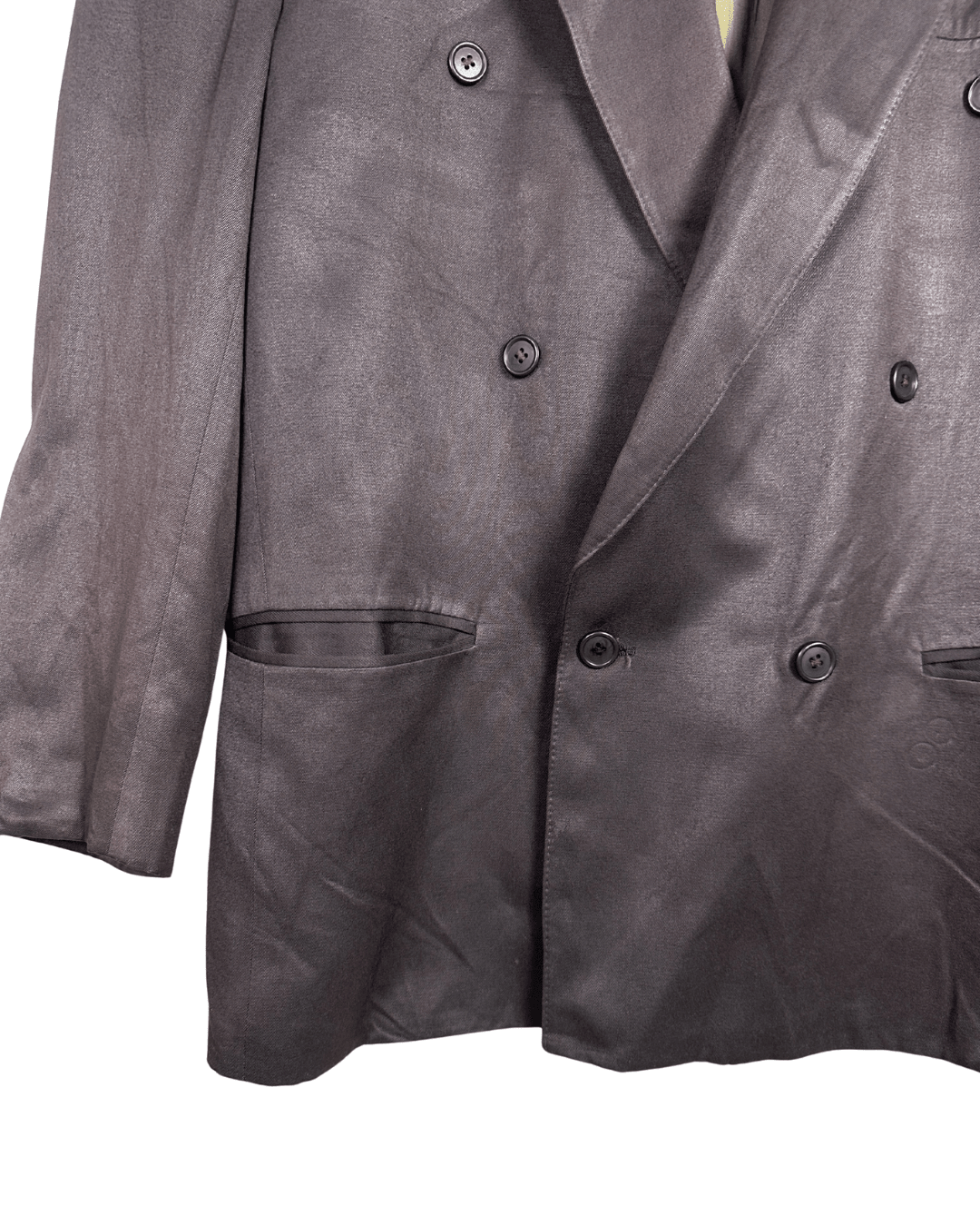 Vintage 90s Palazzo Men's Fashion Burgundy Double Breasted Blazer - XL - Funkify