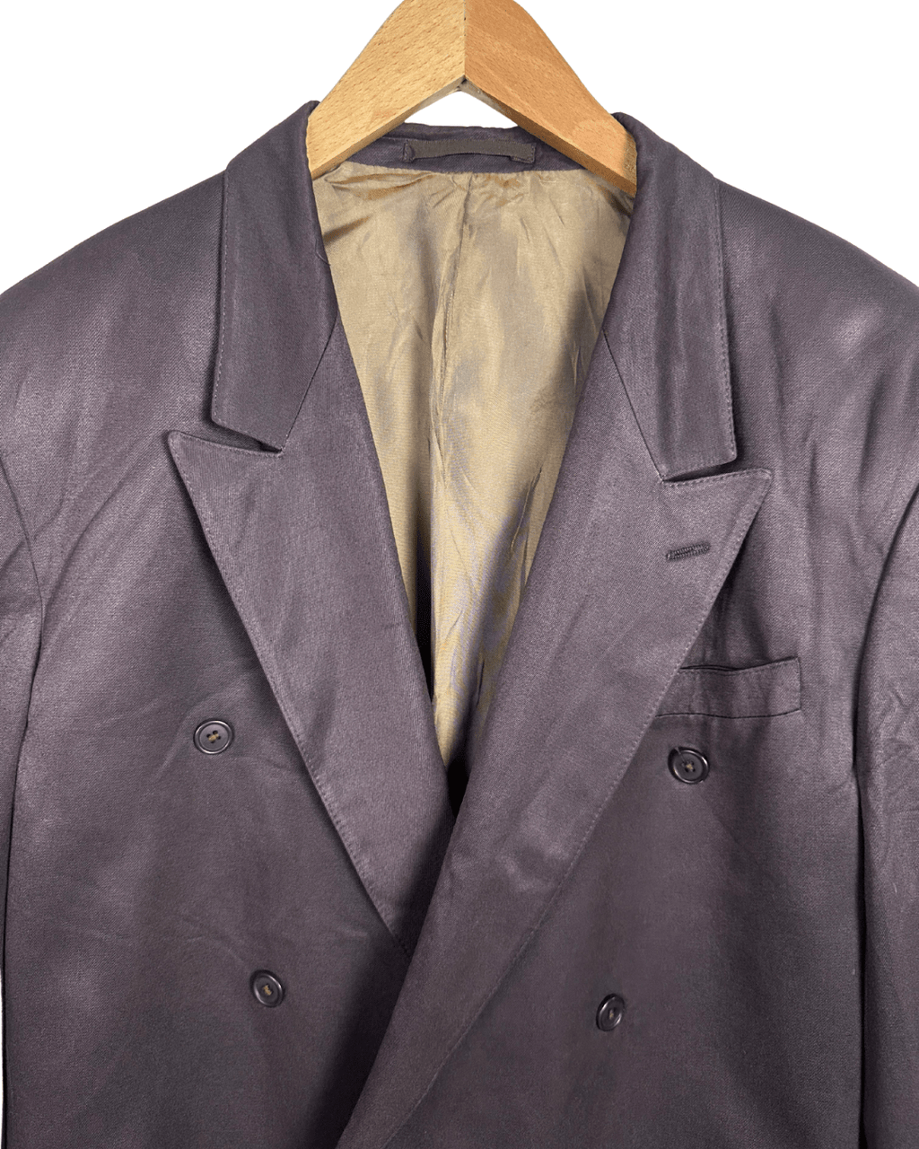 Vintage 90s Palazzo Men's Fashion Burgundy Double Breasted Blazer - XL - Funkify