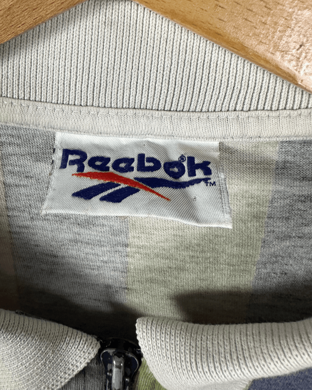 Vintage 90s Reebok Striped Polo Shirt Large - Funkify