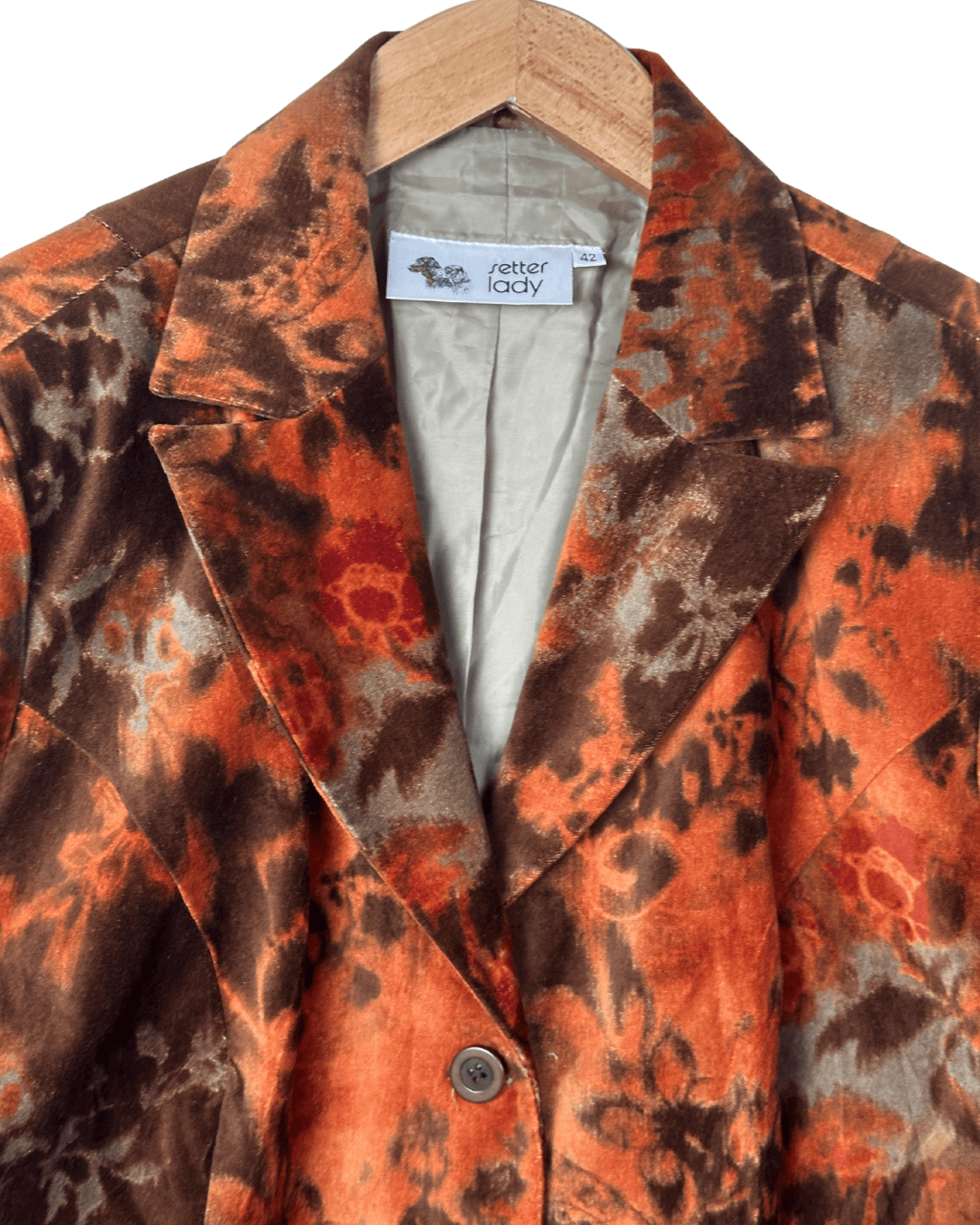 Vintage 90's Setter Lady Velvet Blazer - Women's 42 - Funkify