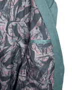 Vintage 90s Teal Green Double Breasted Blazer (Abstract Lining) - Funkify
