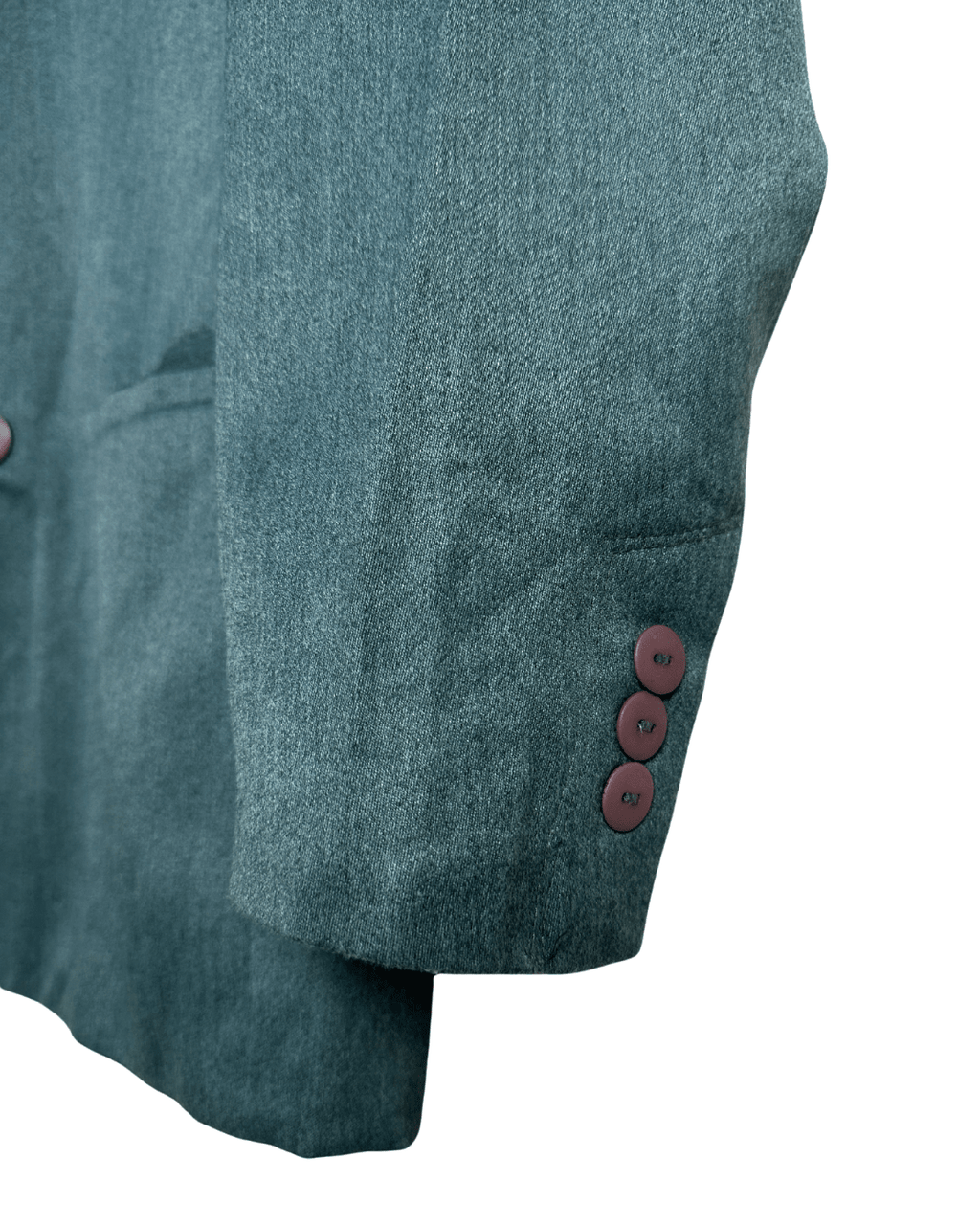 Vintage 90s Teal Green Double Breasted Blazer (Abstract Lining) - Funkify