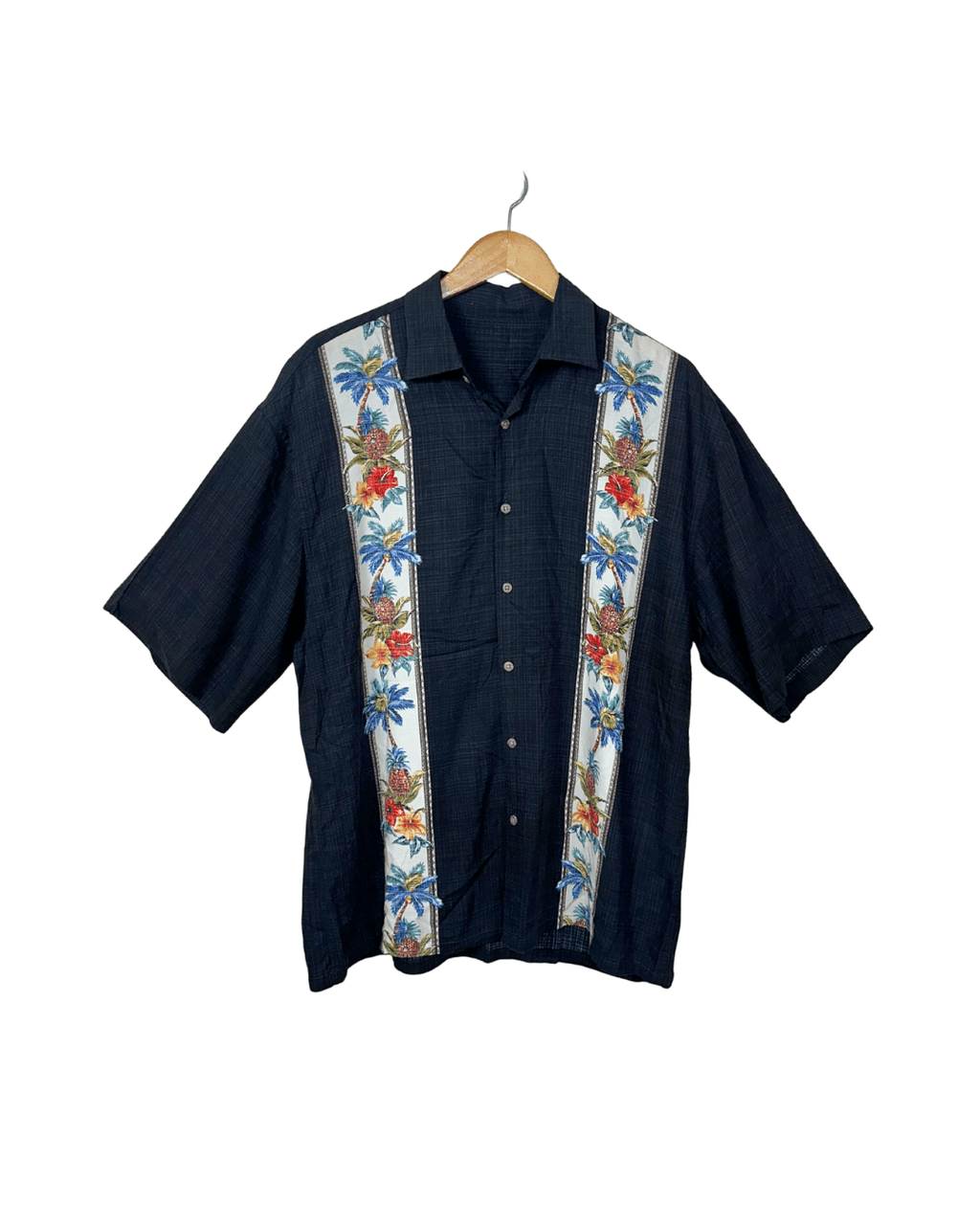 Vintage 90s Tropical Panel Print Shirt 2XL - Funkify