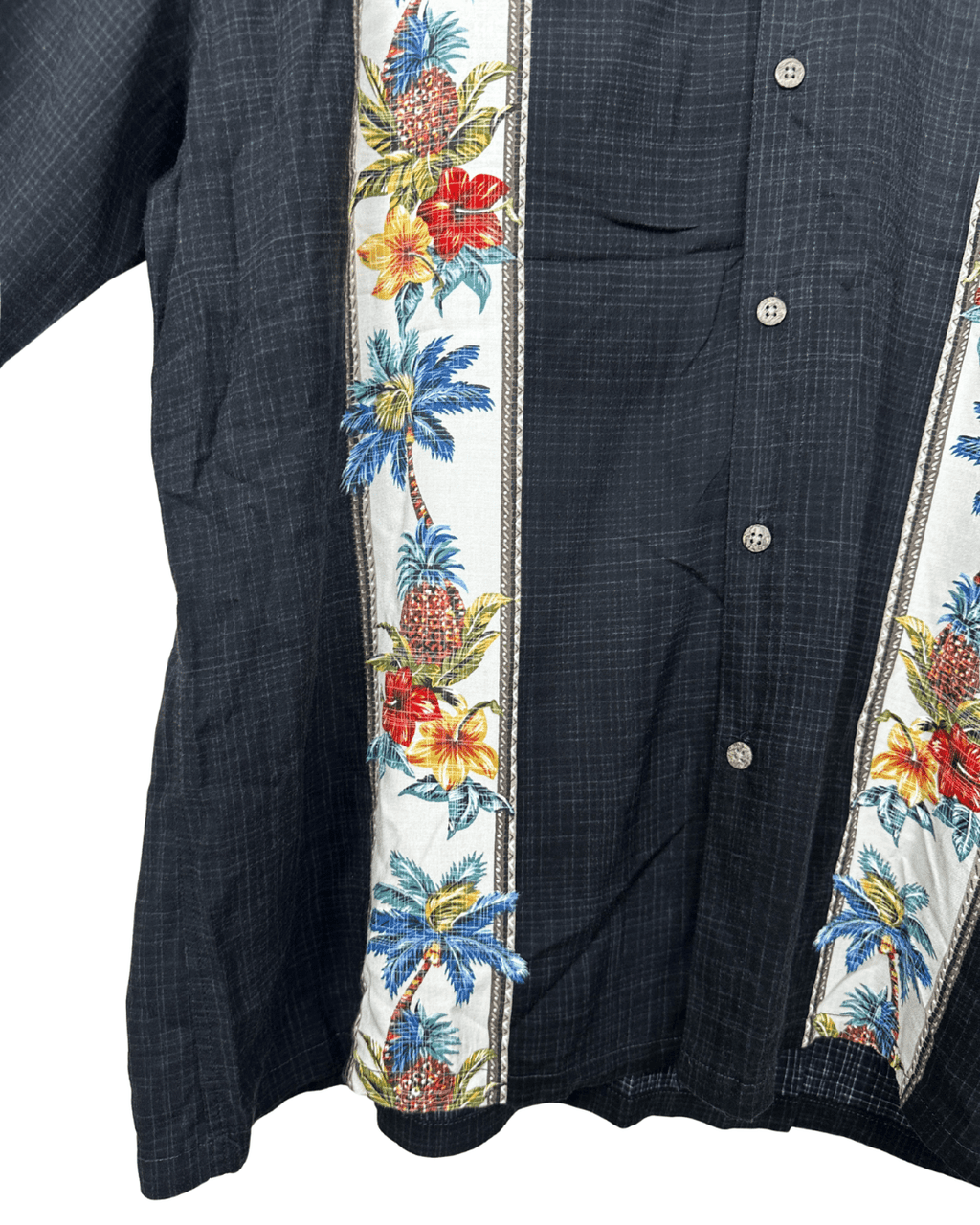 Vintage 90s Tropical Panel Print Shirt 2XL - Funkify