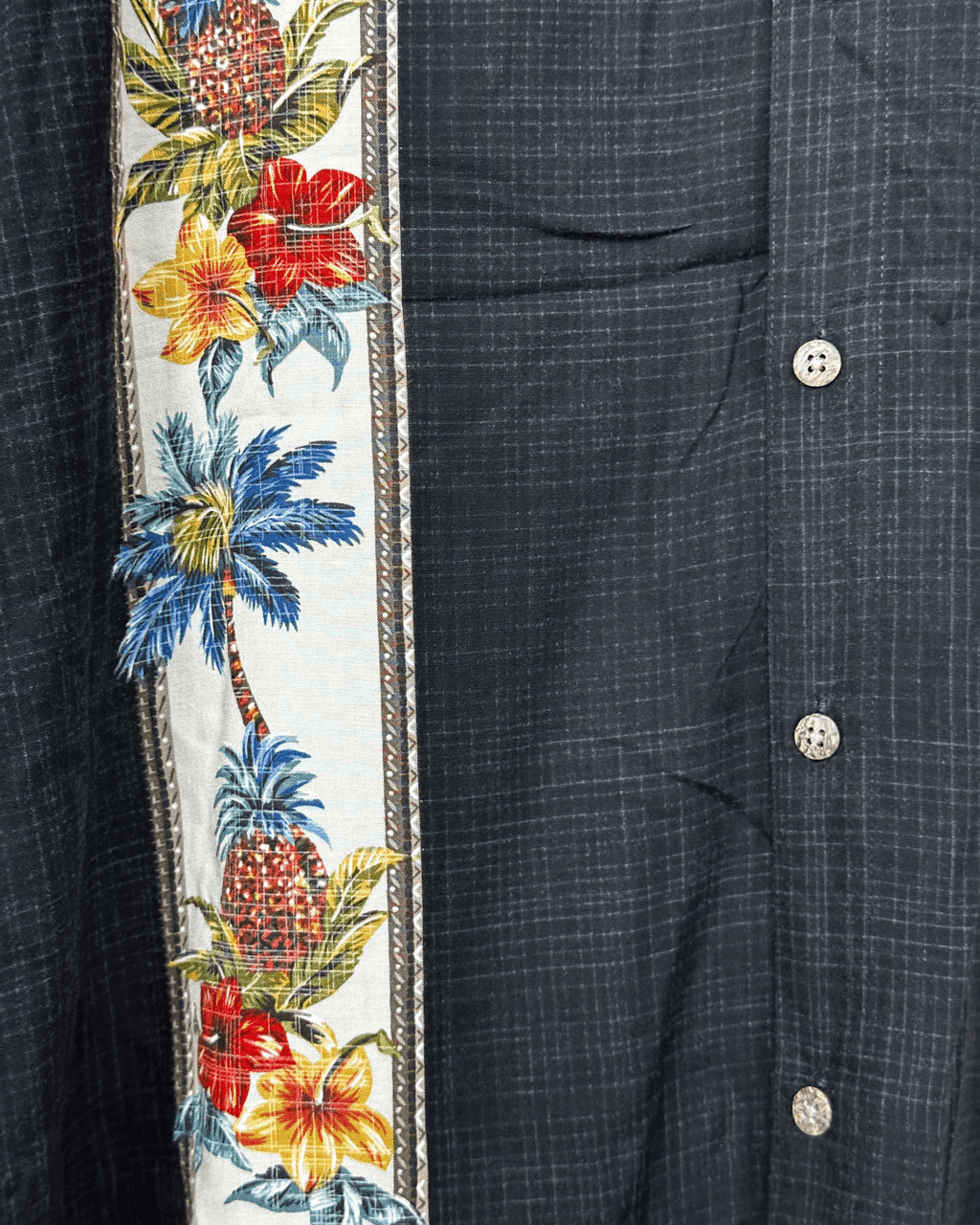 Vintage 90s Tropical Panel Print Shirt 2XL - Funkify