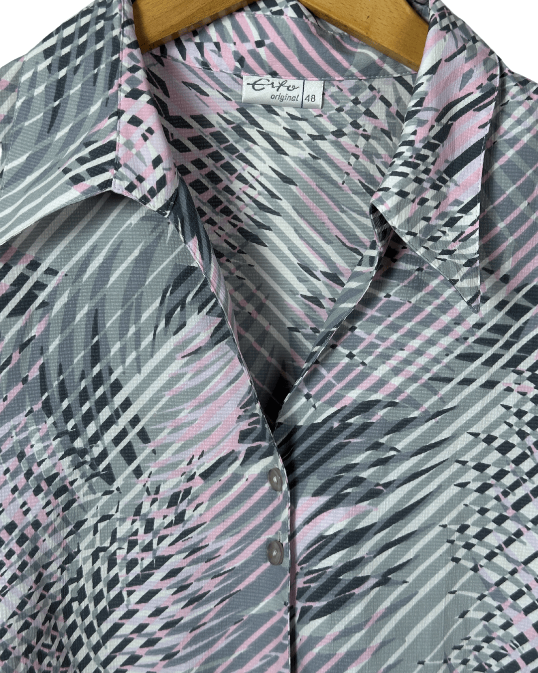 Vintage Abstract Geo Print Shirt - Funkify