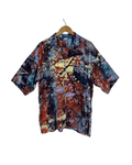 Vintage Abstract Leaf Print Shirt XL - Funkify