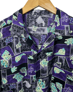 Vintage Abstract Print Short Sleeve Shirt - Funkify