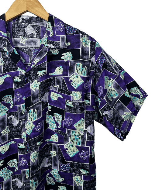 Vintage abstract print short sleeve shirt