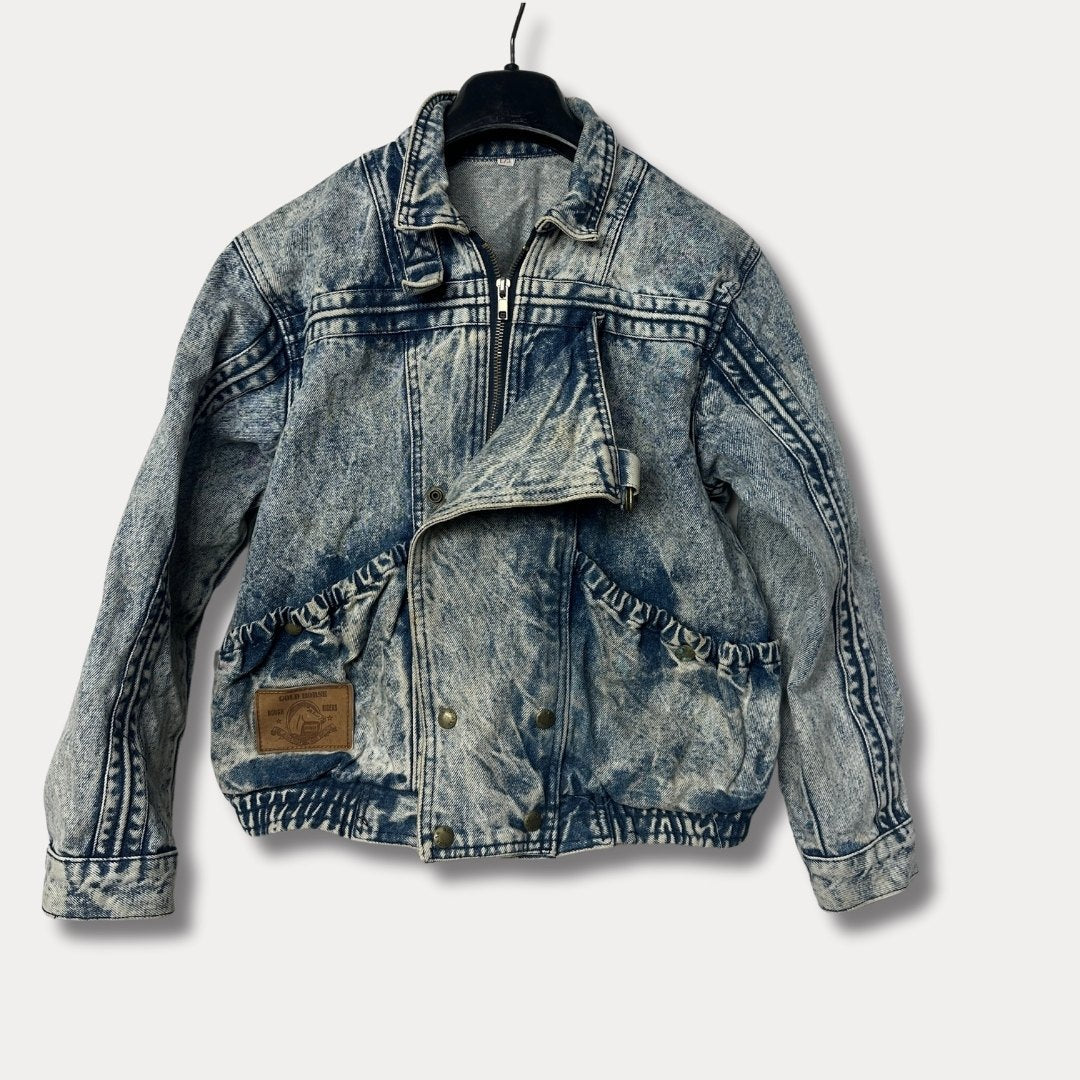 Vintage Acid Wash Denim Jacket Women's Small - Funkify