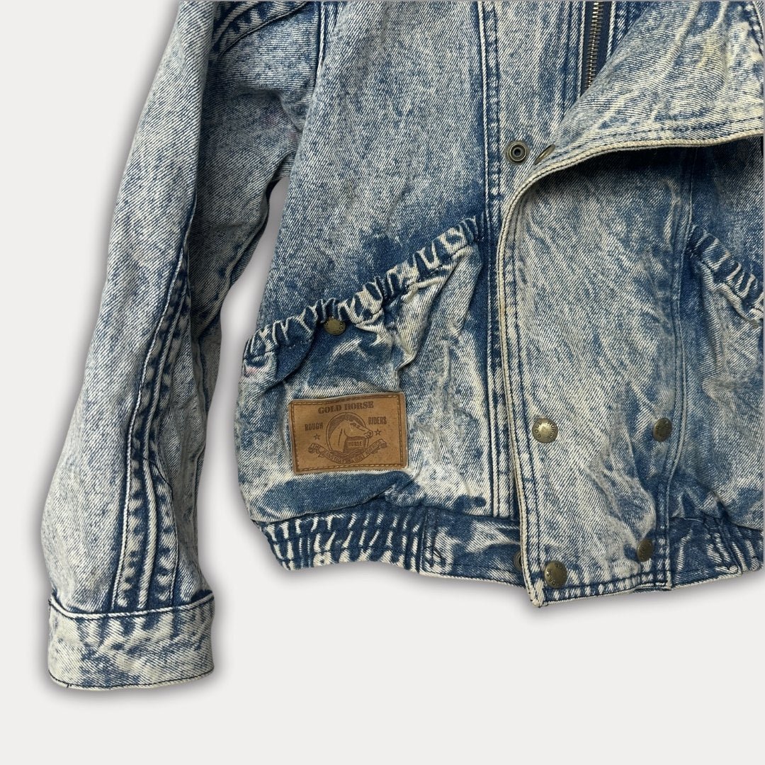 Vintage Acid Wash Denim Jacket Women's Small - Funkify