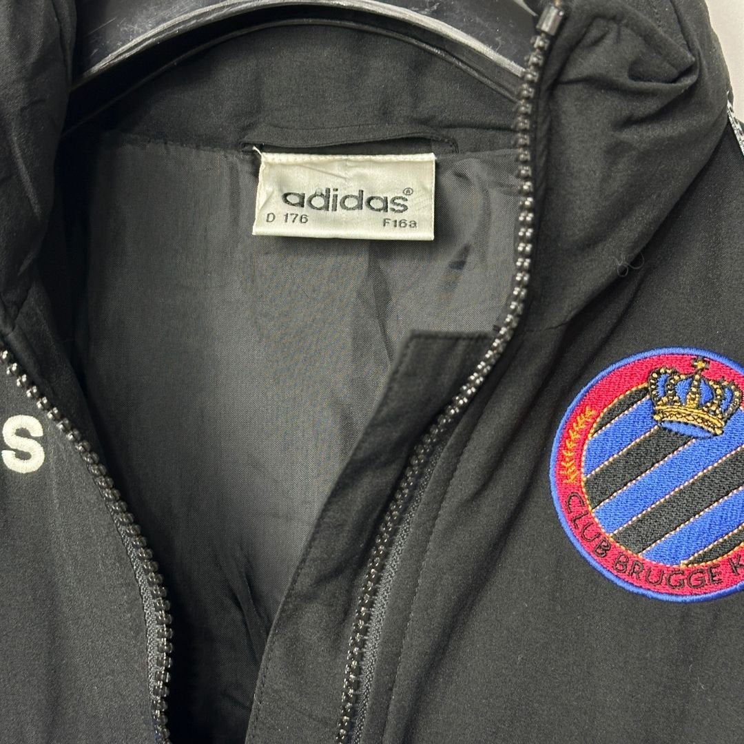 Vintage Adidas Club Brugge Jacket with Foldable Hood - Funkify