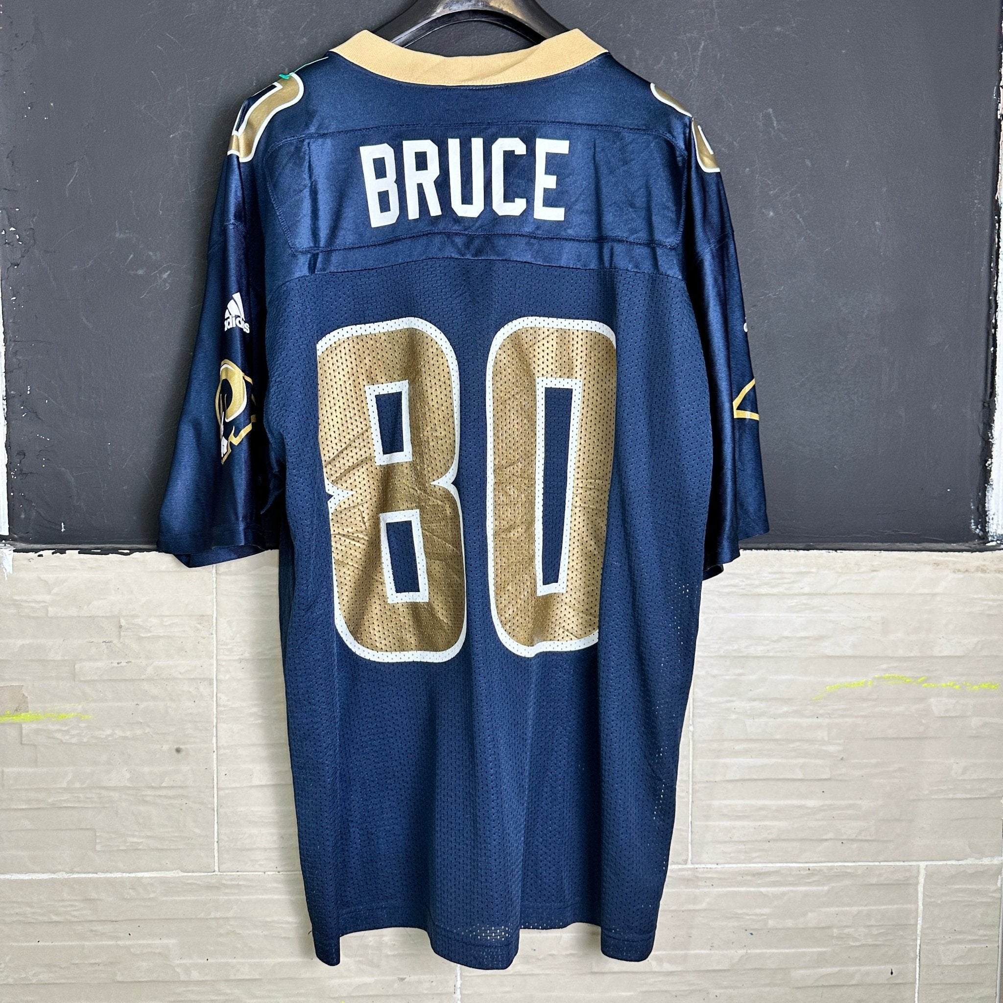 Vintage Adidas NFL Isaac Bruce 80 Los Angeles Rams Jersey - Funkify