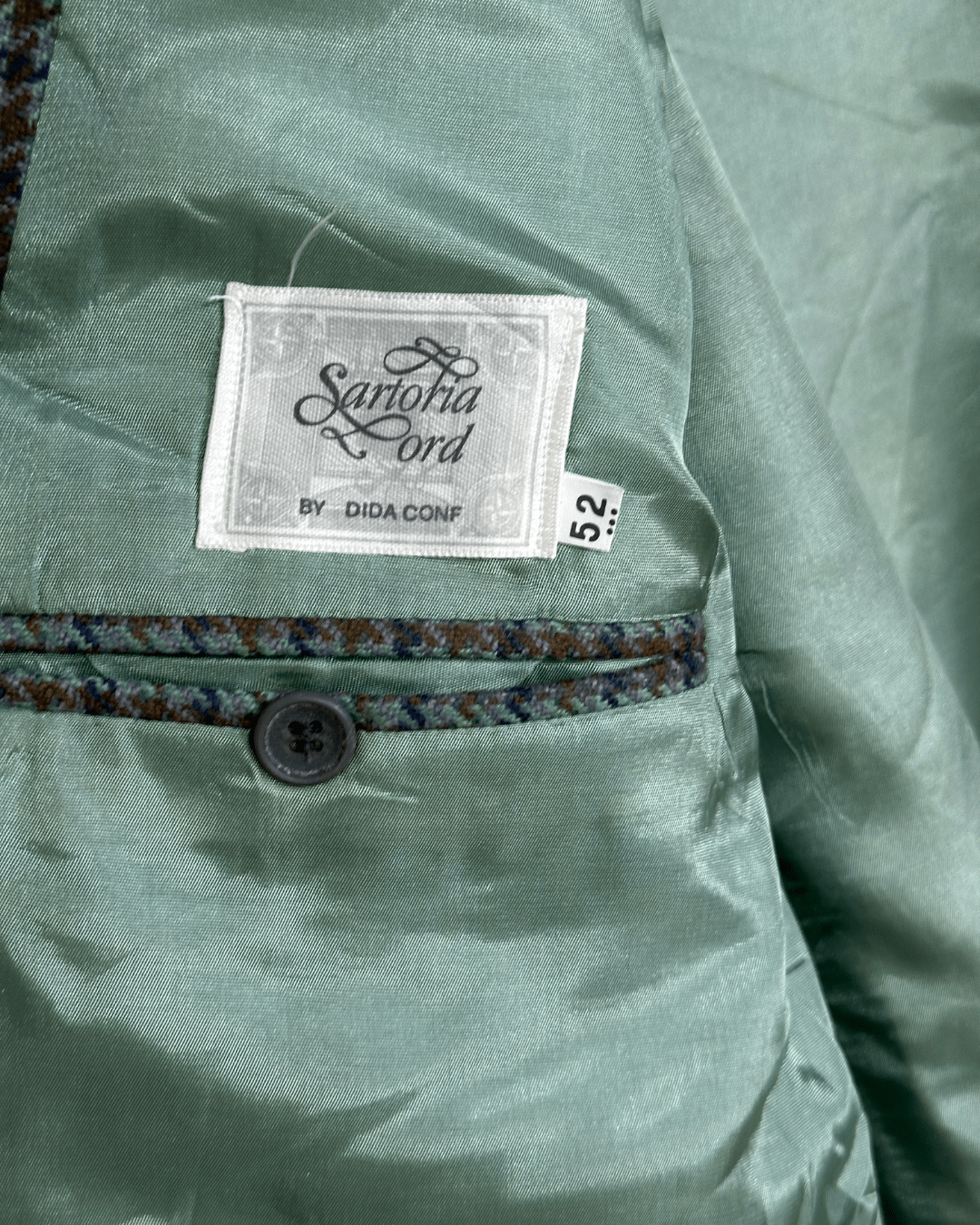 Vintage Adolfo Trabaldo Checkered Wool Blazer - 52 - Funkify