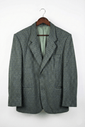 Vintage Adolfo Trabaldo Checkered Wool Blazer - 52 - Funkify