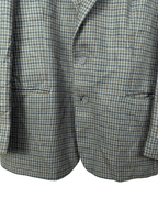 Vintage Adolfo Trabaldo Checkered Wool Blazer - 52 - Funkify