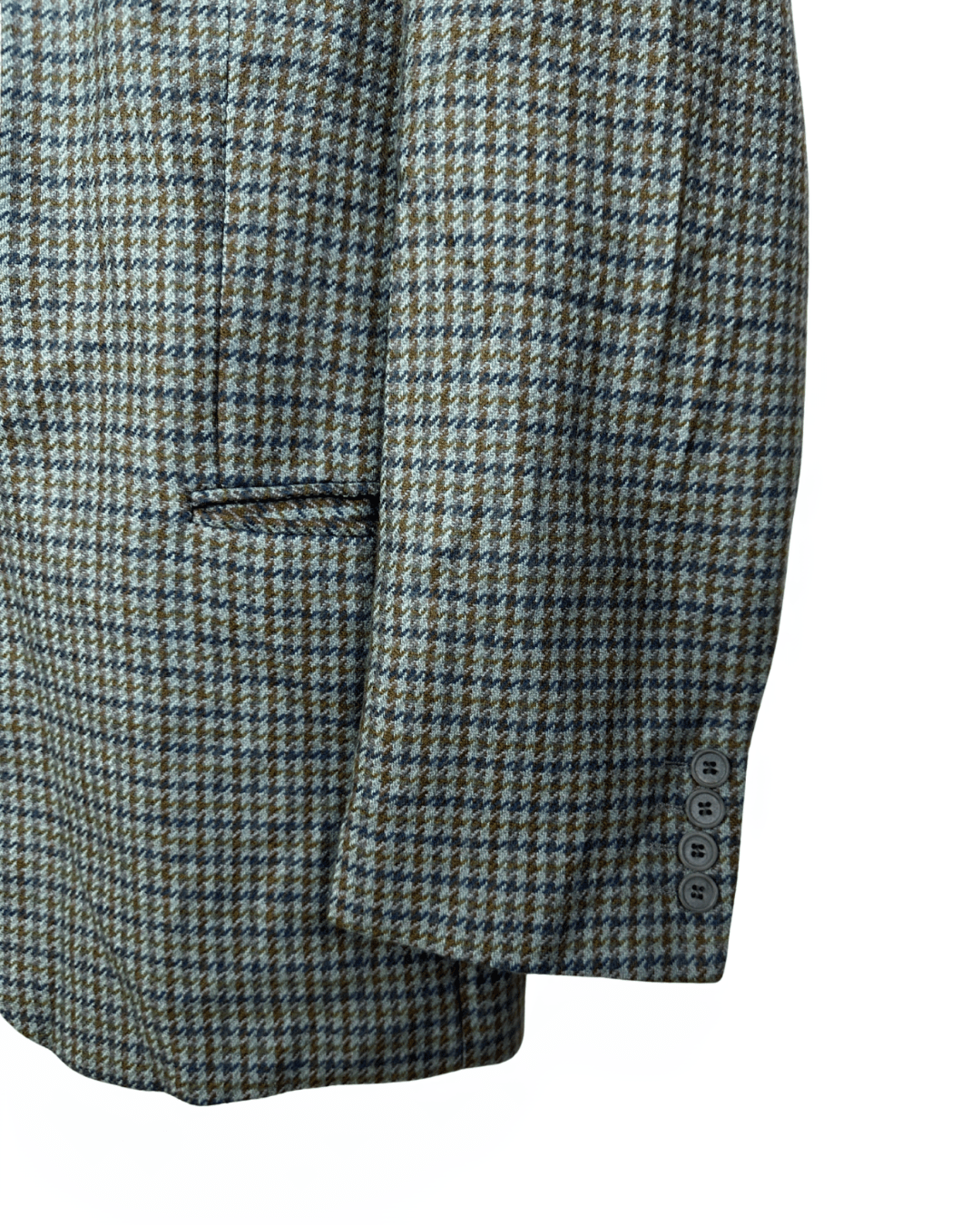 Vintage Adolfo Trabaldo Checkered Wool Blazer - 52 - Funkify