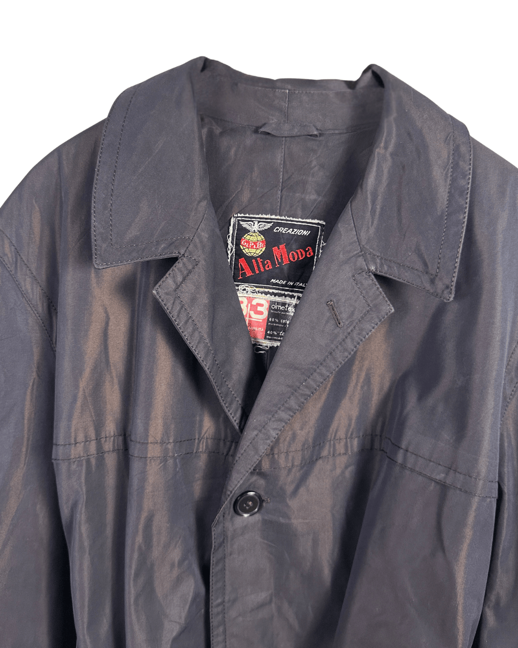 Vintage Alta Moda Belted Oversized Trench Coat - Made in Italy - Funkify