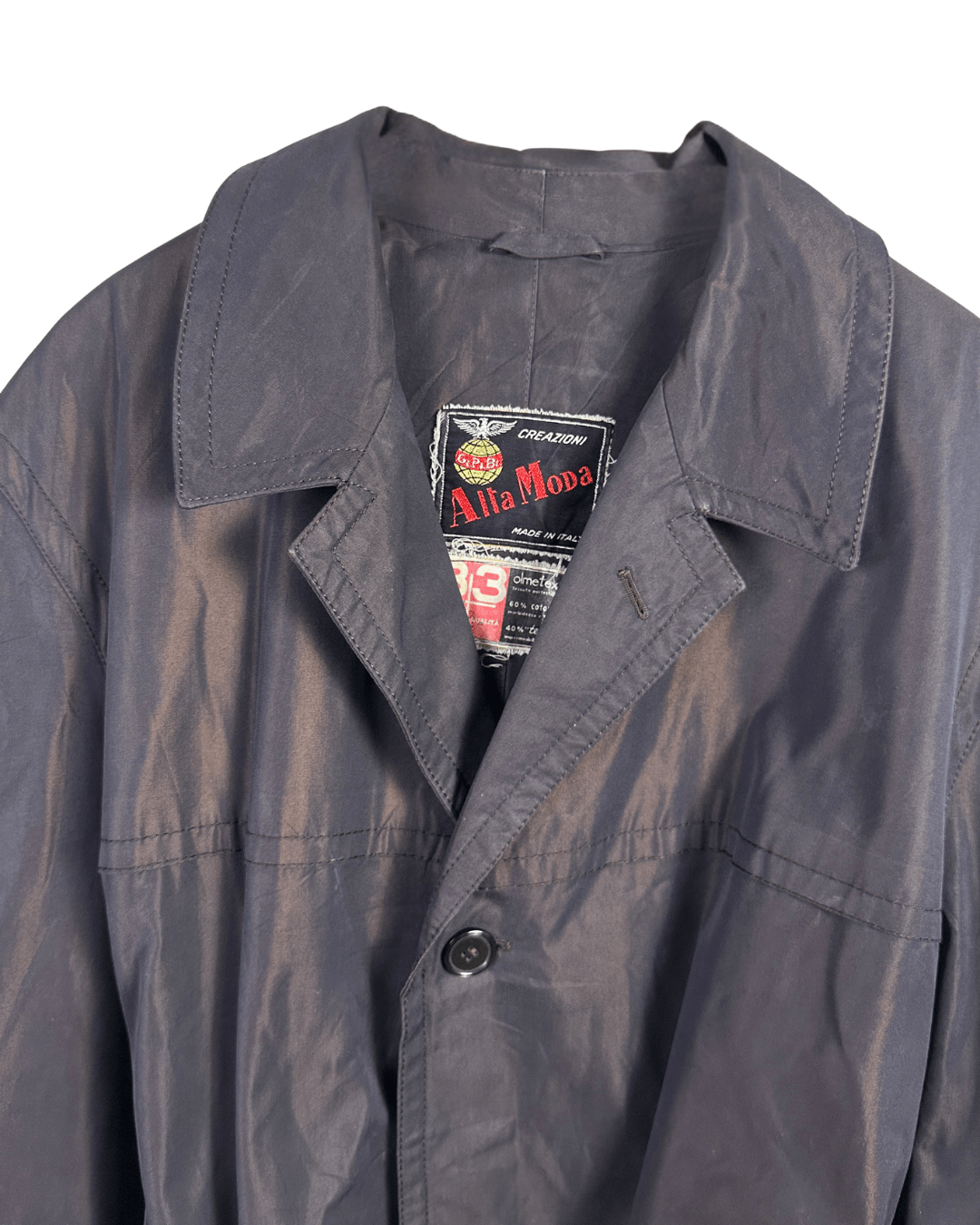 Vintage Alta Moda Belted Oversized Trench Coat - Made in Italy - Funkify