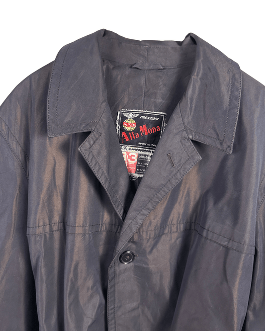 Vintage Alta Moda Belted Oversized Trench Coat - Made in Italy - Funkify