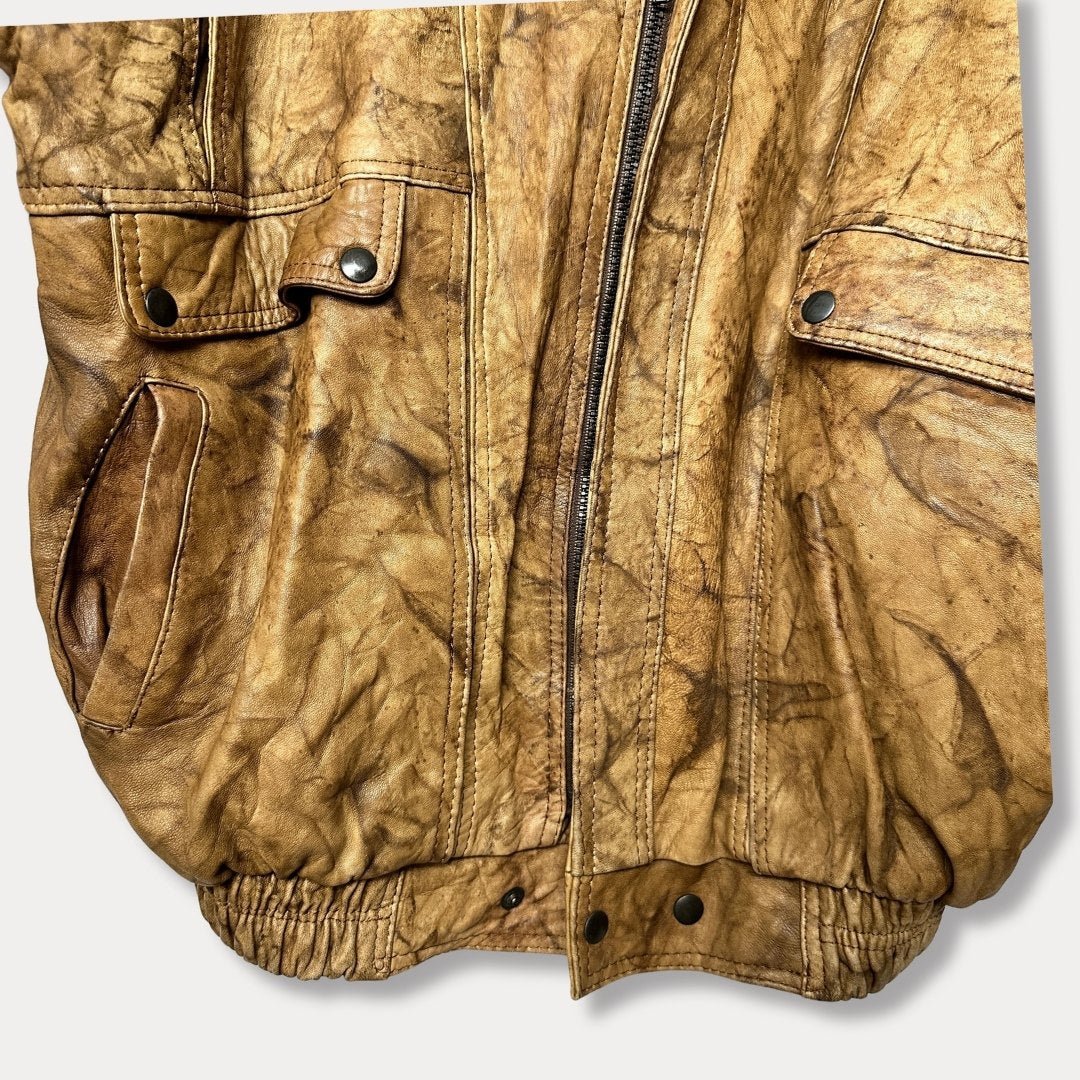 Vintage Amar Cuir Genuine leather Jacket Large - Funkify