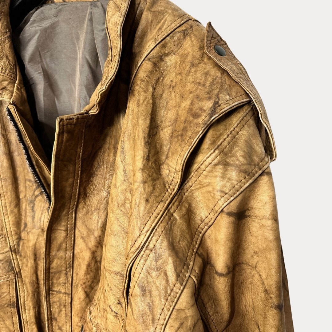 Vintage Amar Cuir Genuine leather Jacket Large - Funkify