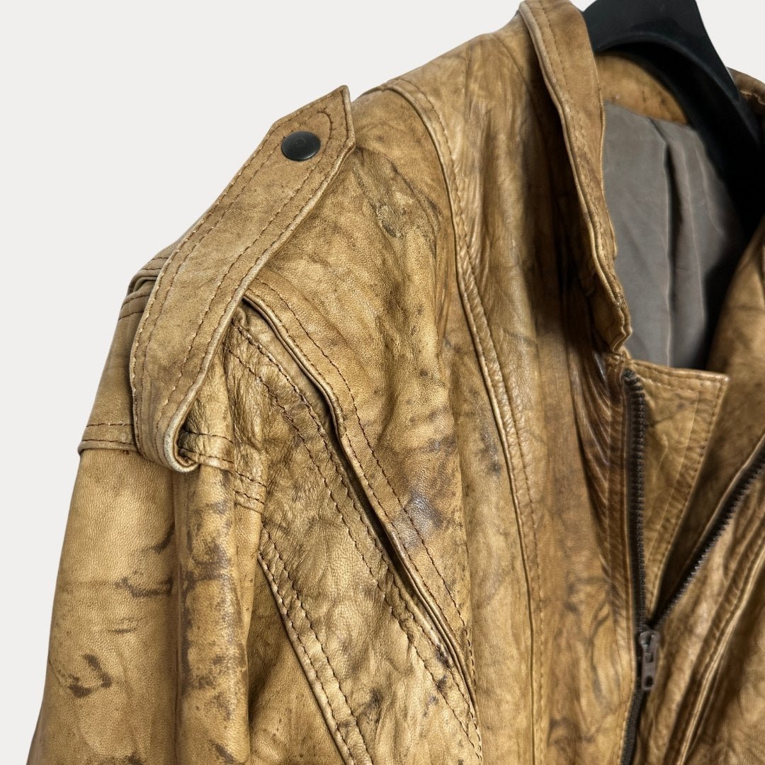 Vintage Amar Cuir Genuine leather Jacket Large - Funkify
