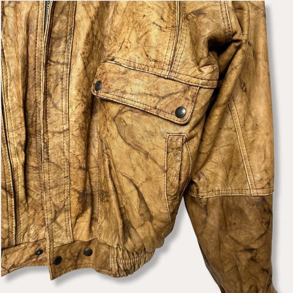 Vintage Amar Cuir Genuine leather Jacket Large - Funkify