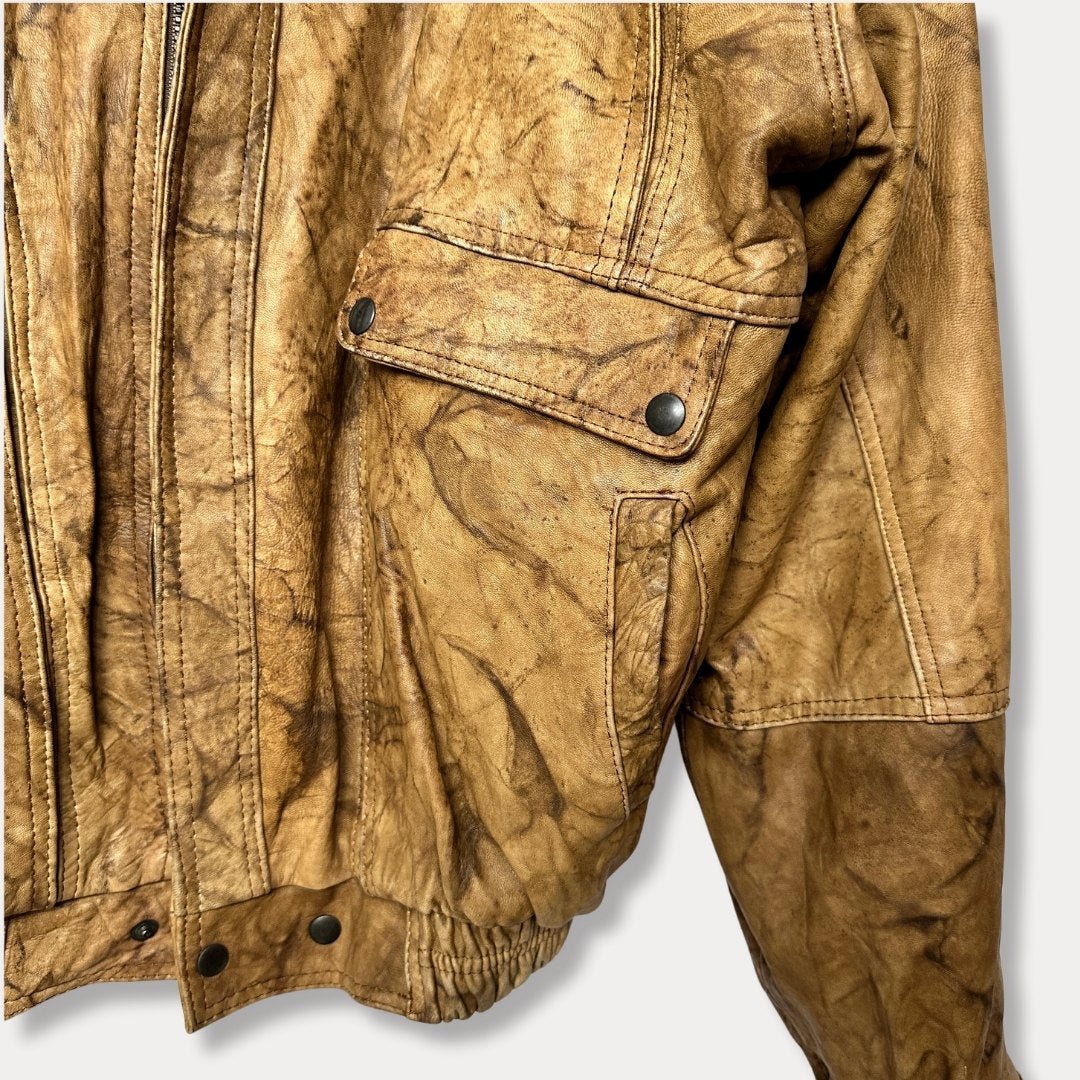 Vintage Amar Cuir Genuine leather Jacket Large - Funkify
