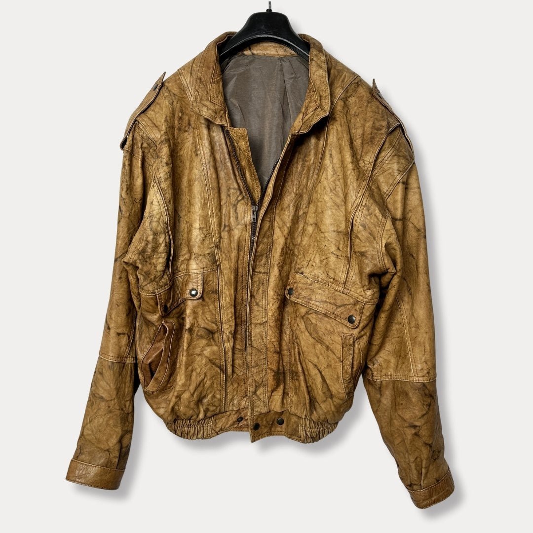 Vintage Amar Cuir Genuine leather Jacket Large - Funkify