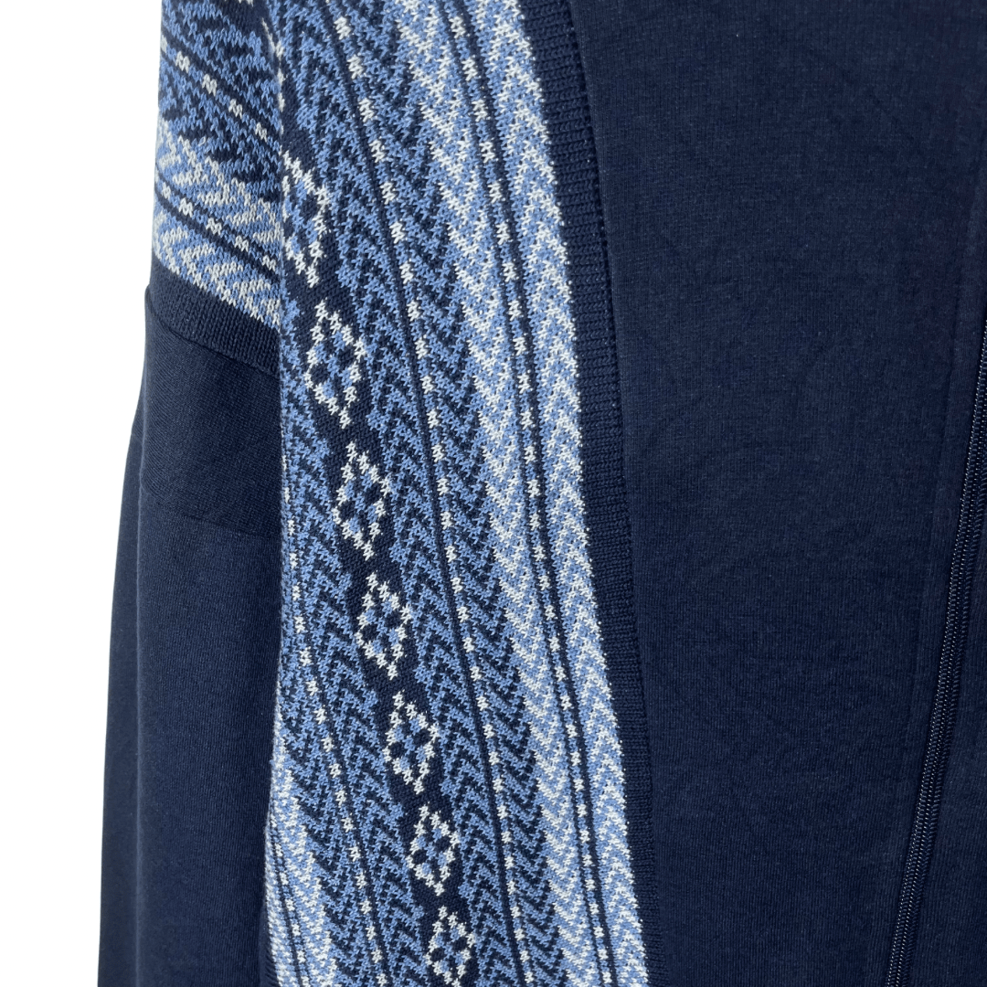 Vintage Argyle Pattern Zip-up Sweatshirt Large - Funkify