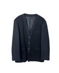 Vintage Babouche Black Ribbed Wool Blend Blazer 52 - Funkify