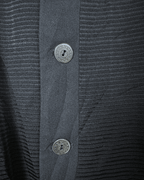 Vintage Babouche Black Ribbed Wool Blend Blazer 52 - Funkify