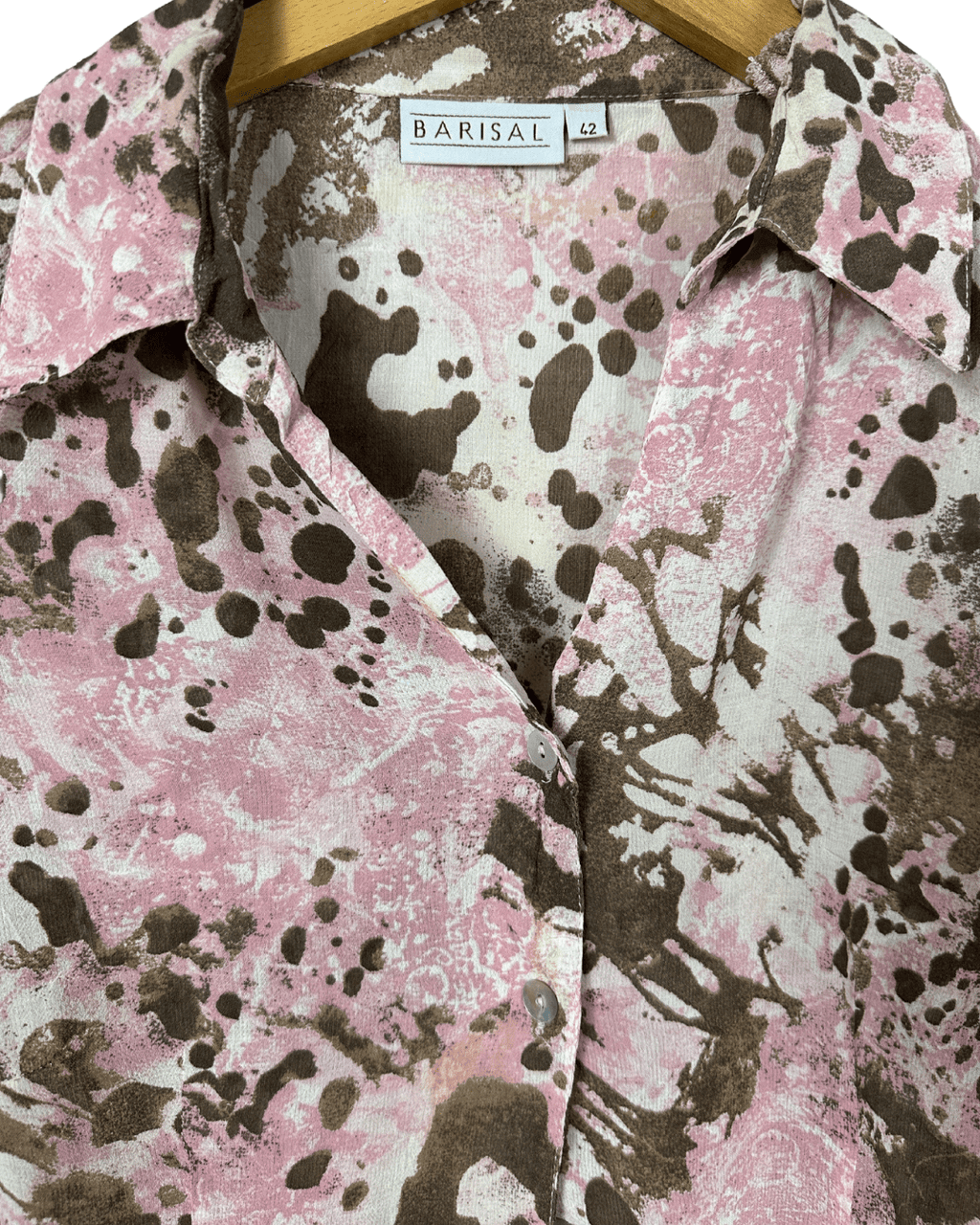 Vintage Barisal Sheer Animal Print Women's Shirt - Funkify
