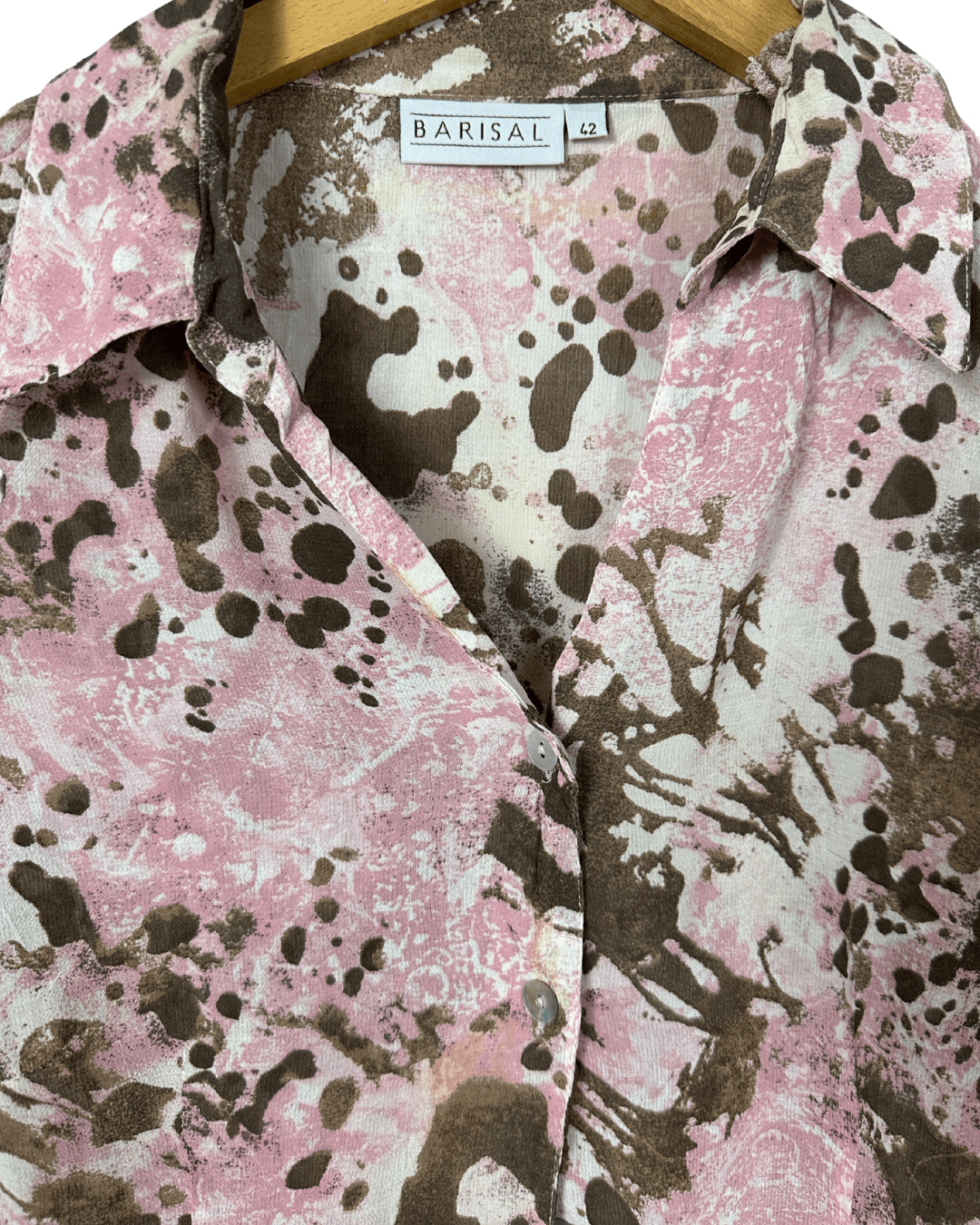 Vintage Barisal Sheer Animal Print Women's Shirt - Funkify