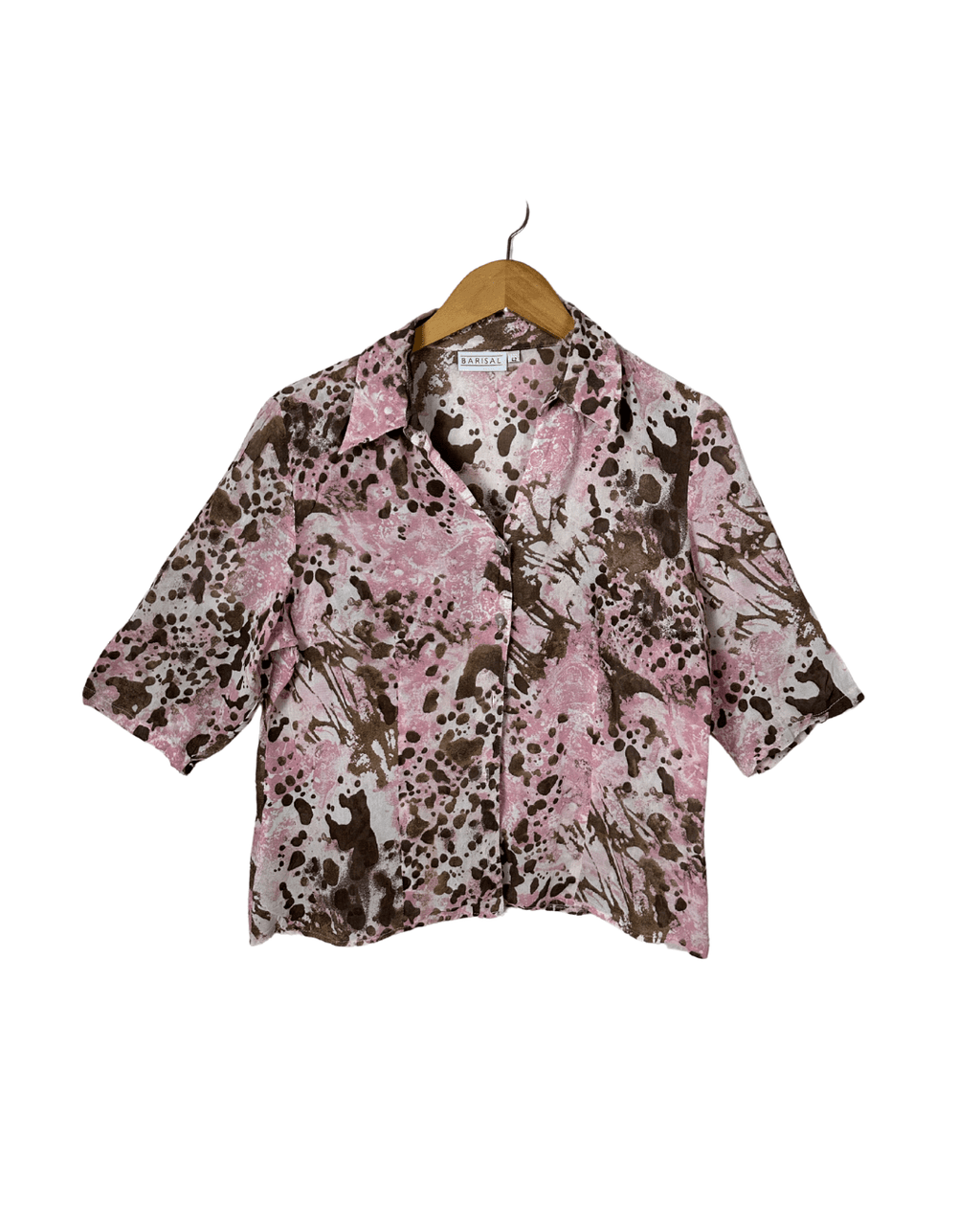 Vintage Barisal Sheer Animal Print Women's Shirt - Funkify