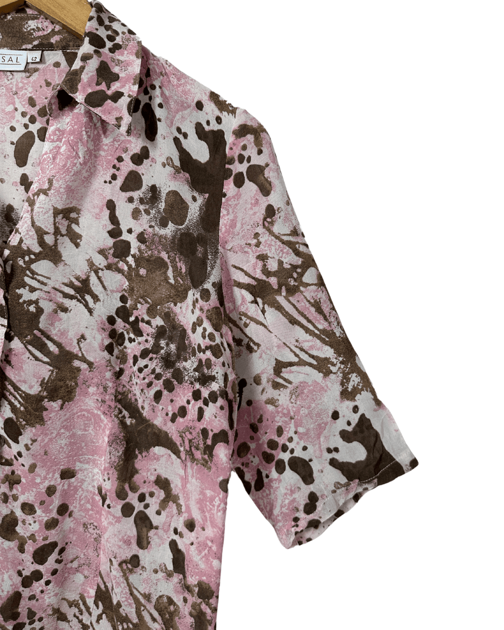 Vintage Barisal Sheer Animal Print Women's Shirt - Funkify