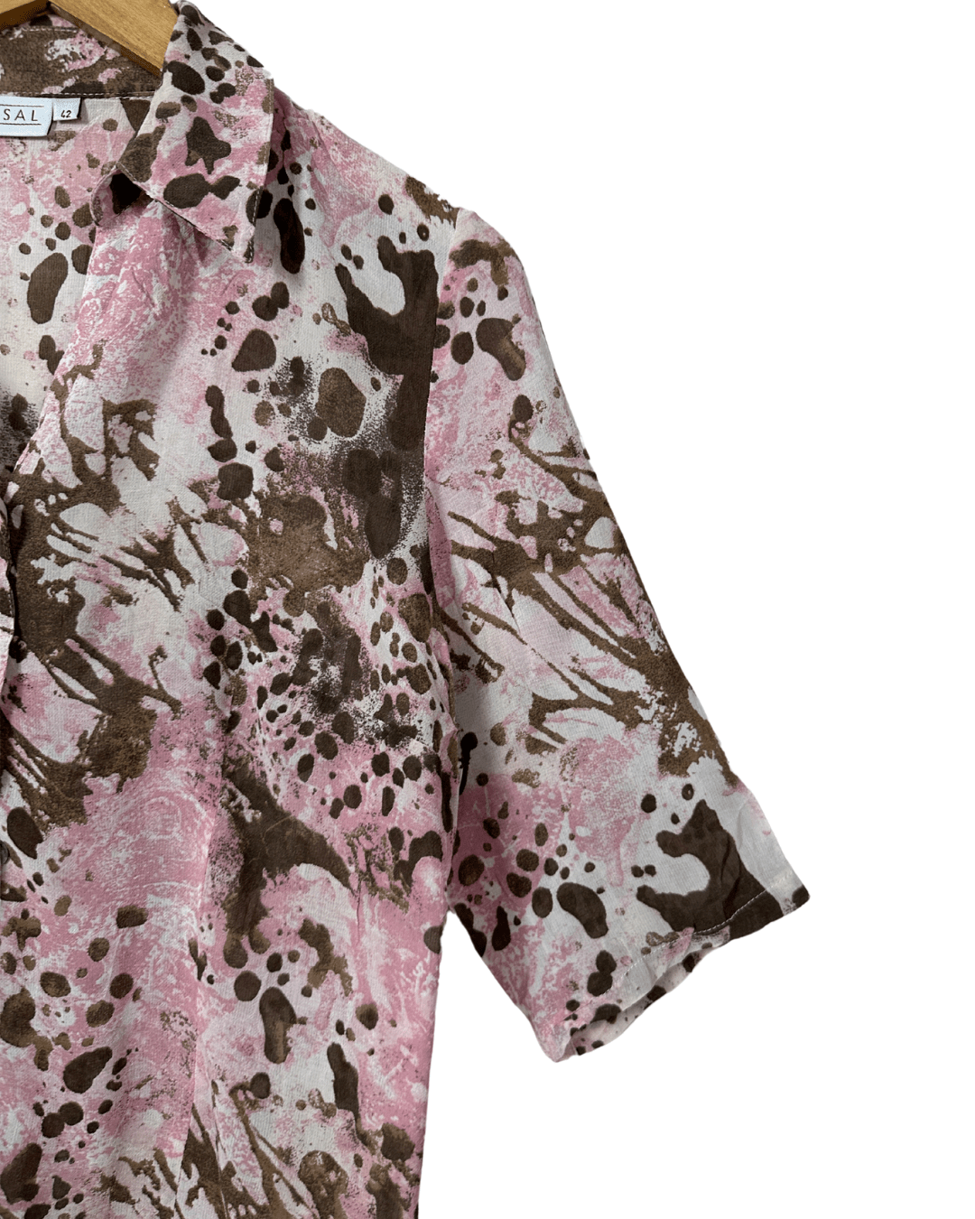 Vintage Barisal Sheer Animal Print Women's Shirt - Funkify
