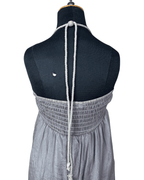 Vintage Beaded Halter Neck Shimmery Dress - Funkify