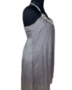 Vintage Beaded Halter Neck Shimmery Dress - Funkify