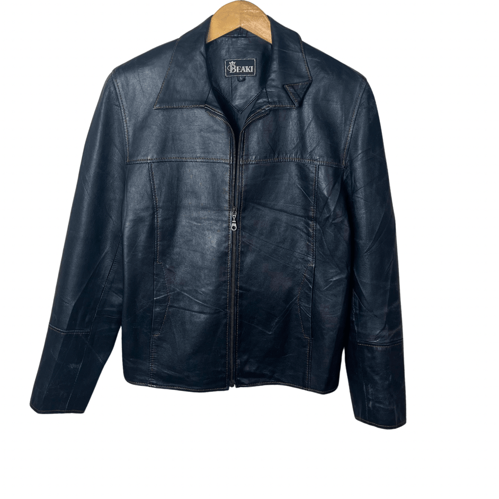 Vintage Beaki Genuine Leather Jacket Small - Funkify