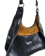 Vintage Beertini Genuine Leather x Fur Hobo Shoulder Bag - Funkify