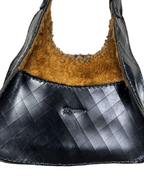 Vintage Beertini Genuine Leather x Fur Hobo Shoulder Bag - Funkify