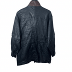 Vintage Black & Brown Genuine Leather Jacket Large - Funkify