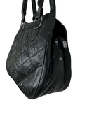 Vintage Black Quilted Genuine Leather Shoulder Bag - Funkify