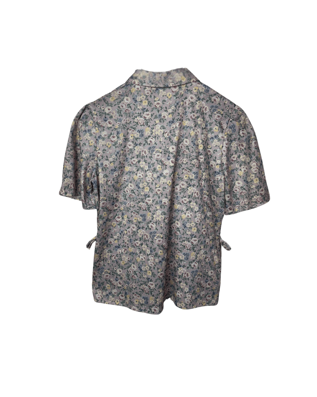 Vintage Blouse with Faux Pearl Collar Detail - Funkify