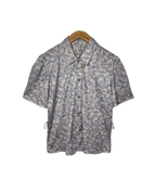 Vintage Blouse with Faux Pearl Collar Detail - Funkify