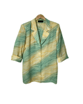 Vintage Blouse with Shoulder Pads - Women's XL - Funkify