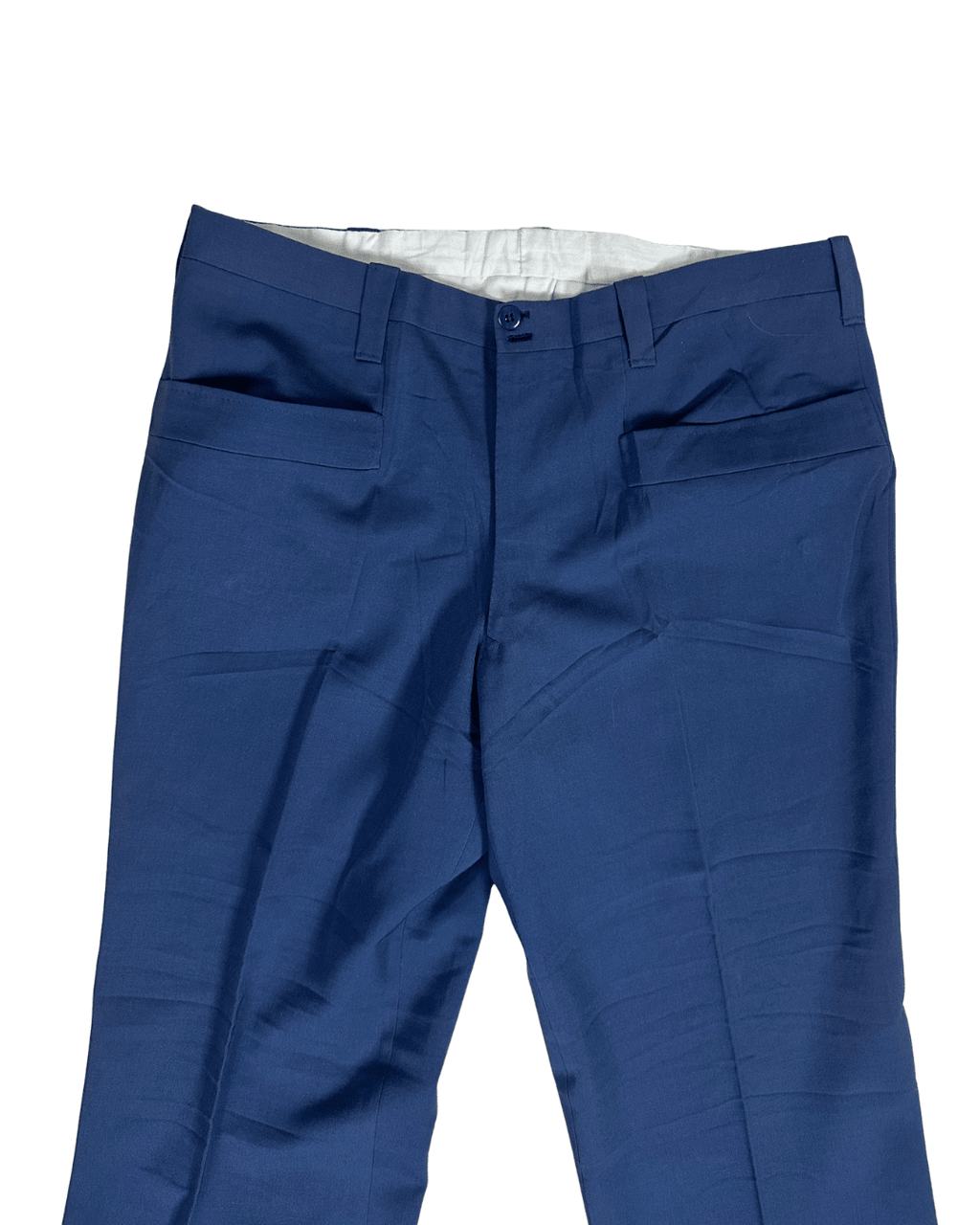 Vintage Blue Full Suit with Patterned Lining - Funkify