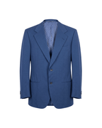 Vintage blue full suit with patterned lining